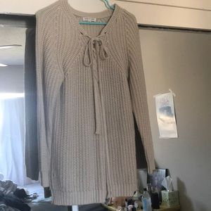 Woven heart sweater M